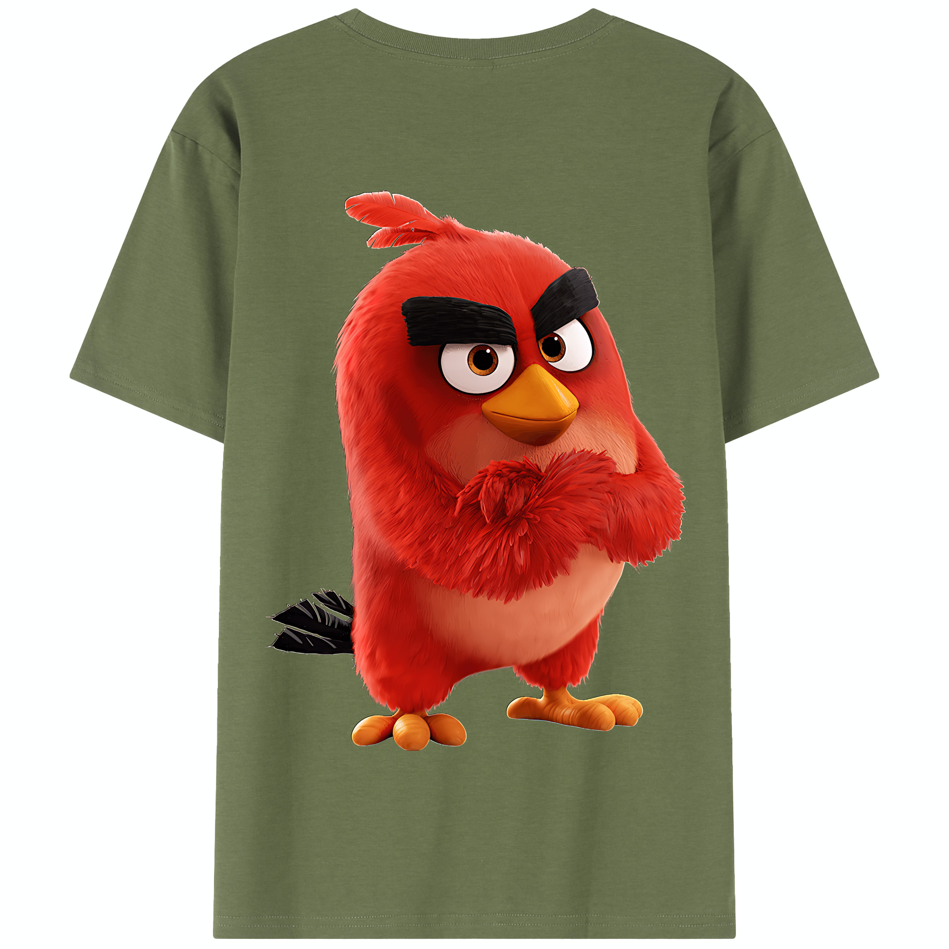 （画像用） Angry Birds アングリーバード 綿100％半袖Tシャツ（背面プリント）
